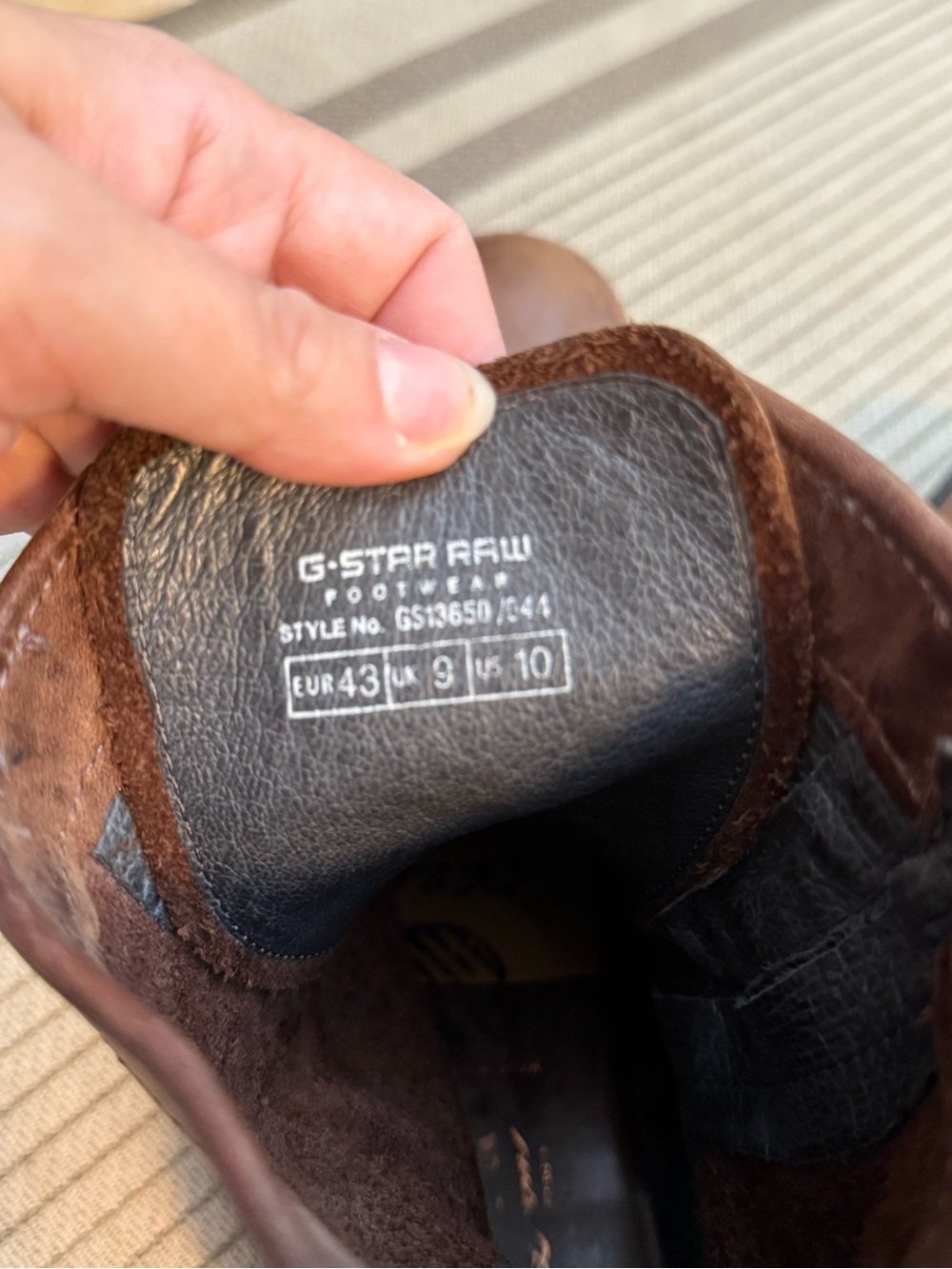G-Star Raw Men's Tan/Brown Leather Lace-Up Zip Boots - Picture 4 of 7